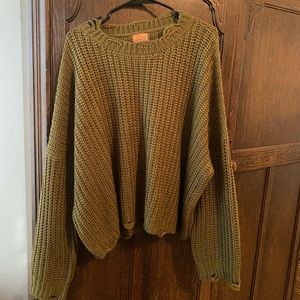 POL Army Green Sweater